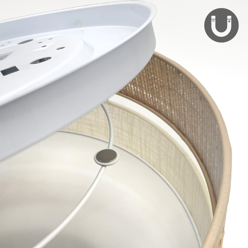 Lámpara de techo LED SIRJA BOHO LED/20W/230V 4000K Ø 35 cm beige/crema