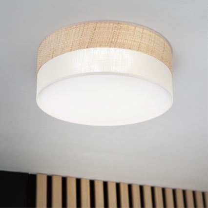 Lámpara de techo LED SIRJA BOHO LED/20W/230V 4000K diámetro 35 cm beige/crema