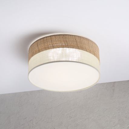 Lámpara de techo LED SIRJA BOHO LED/20W/230V 4000K diámetro 35 cm beige/crema