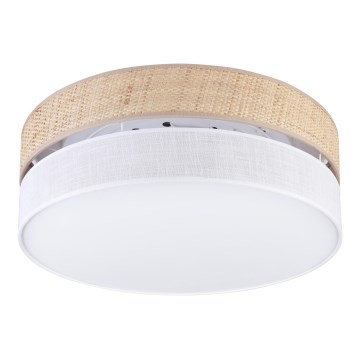 Lámpara de techo LED SIRJA BOHO LED/36W/230V 4000K Ø 45 cm beige/blanco