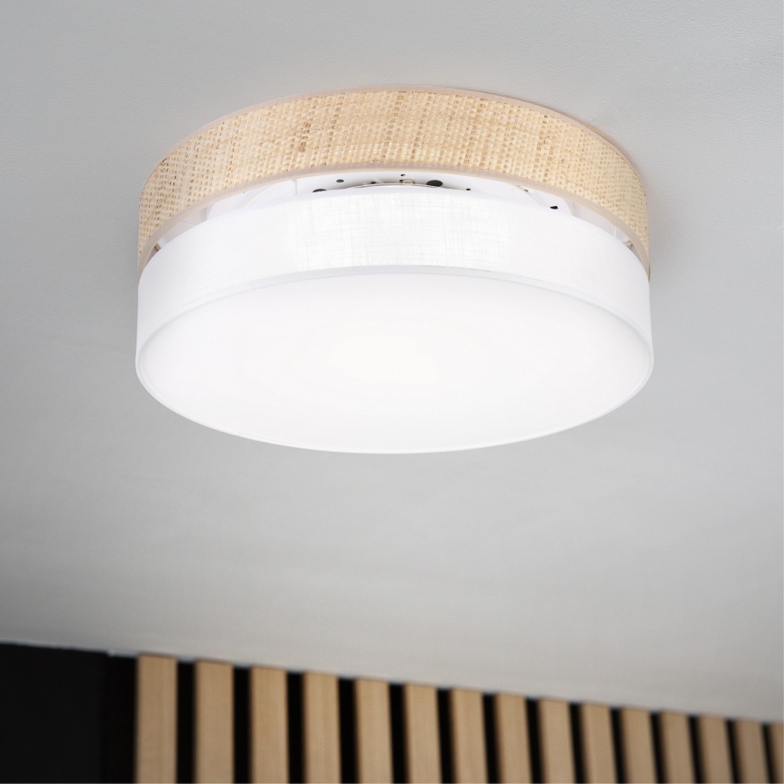Lámpara de techo LED SIRJA BOHO LED/36W/230V 4000K Ø 45 cm beige/blanco