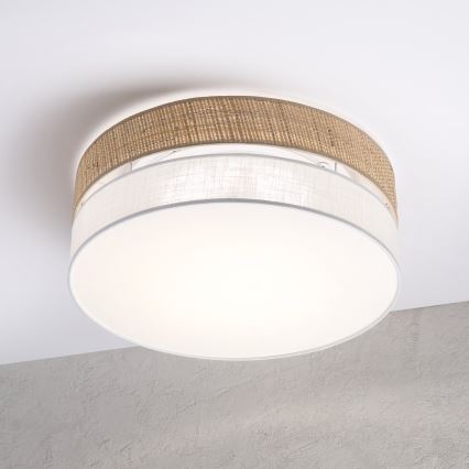 Lámpara de techo LED SIRJA BOHO LED/36W/230V 4000K Ø 45 cm beige/blanco