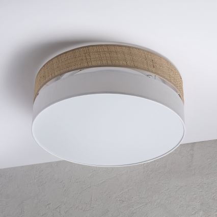 Lámpara de techo LED SIRJA BOHO LED/36W/230V 4000K Ø 45 cm beige/blanco