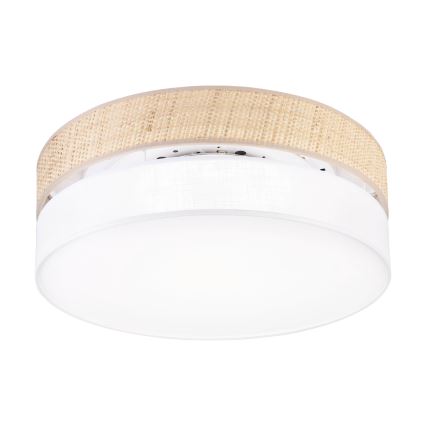 Lámpara de techo LED SIRJA BOHO LED/36W/230V 4000K Ø 45 cm beige/blanco