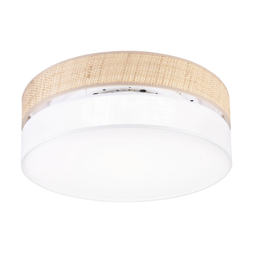Lámpara de techo LED SIRJA BOHO LED/36W/230V 4000K Ø 45 cm beige/blanco