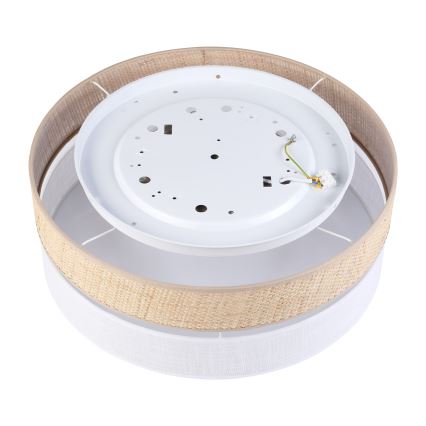 Lámpara de techo LED SIRJA BOHO LED/36W/230V 4000K Ø 45 cm beige/blanco