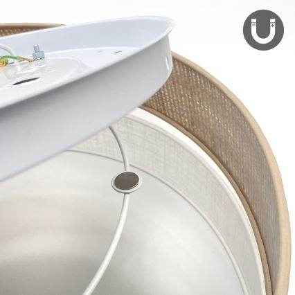 Lámpara de techo LED SIRJA BOHO LED/36W/230V 4000K Ø 45 cm beige/blanco