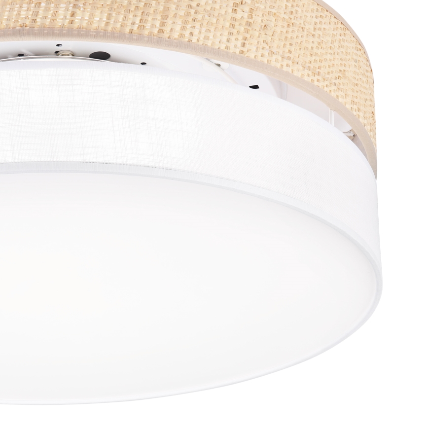 Lámpara de techo LED SIRJA BOHO LED/36W/230V 4000K Ø 45 cm beige/blanco