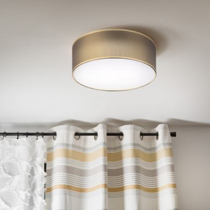 Lámpara de techo LED SIRJA LED/20W/230V 4000K Ø 35 cm marrón/dorado