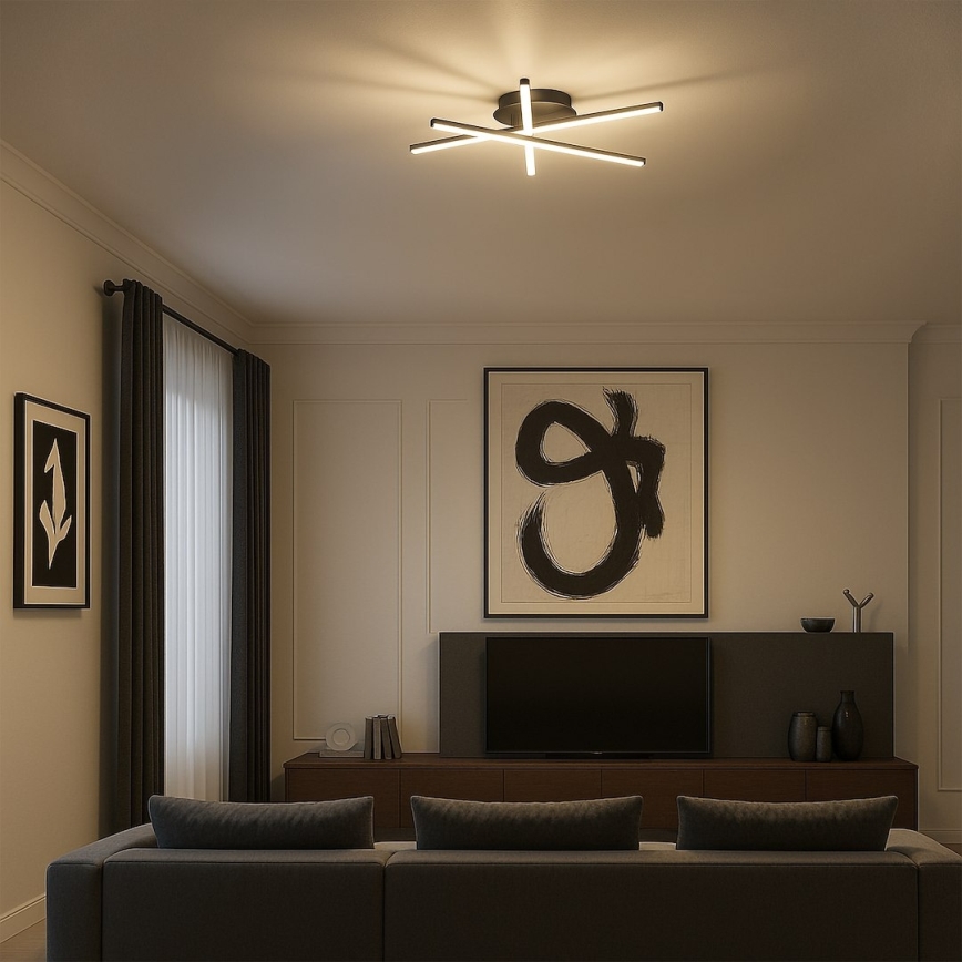 Lámpara de techo LED STICK LED/12W/230V negra