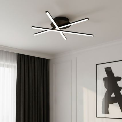 Lámpara de techo LED STICK LED/12W/230V negra