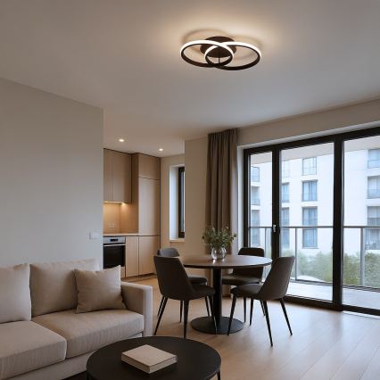 Lámpara de techo LED TITANO LED/12W/230V negra