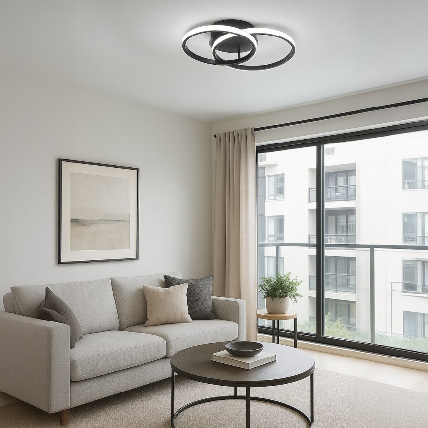 Lámpara de techo LED TITANO LED/12W/230V negra