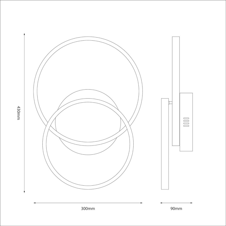 Lámpara de techo LED TITANO LED/12W/230V negra