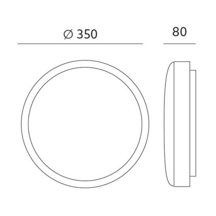 Lámpara de techo LED ZOE LED/24W/230V IP44 negro