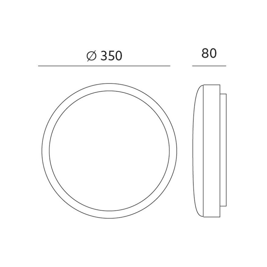 Lámpara de techo LED ZOE LED/24W/230V IP44 negro