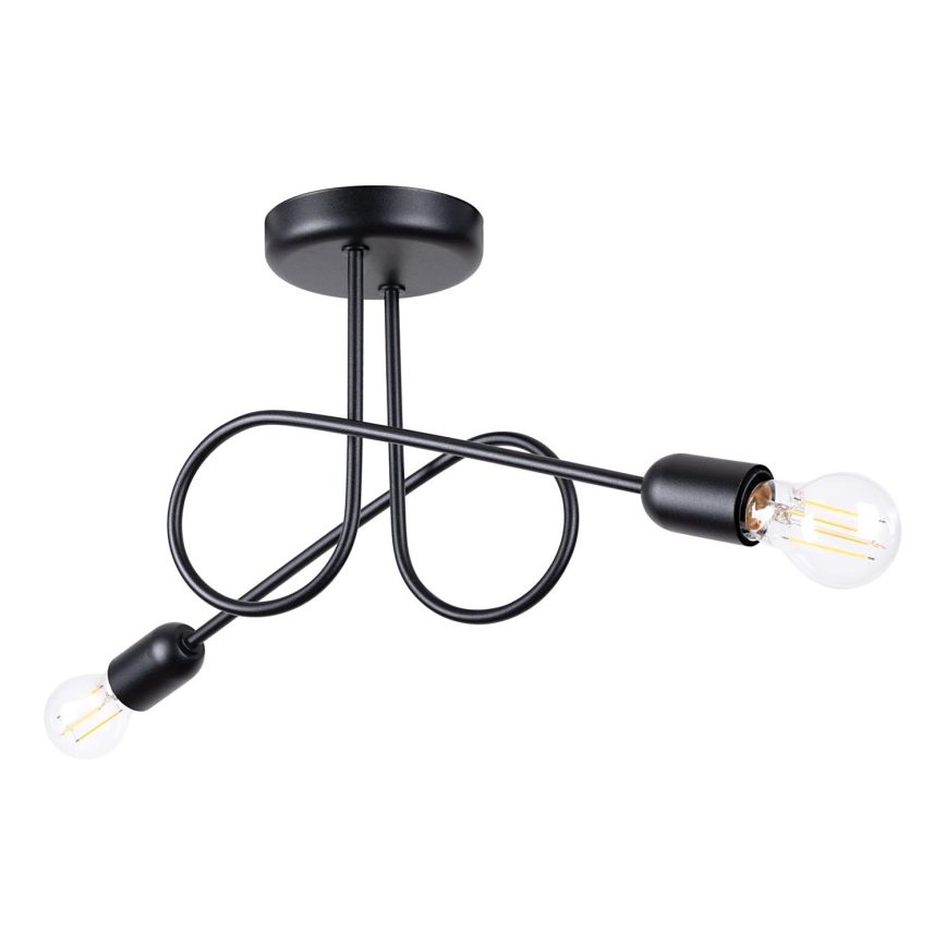 Lámpara de techo LOOP 2xE27/15W/230V negro