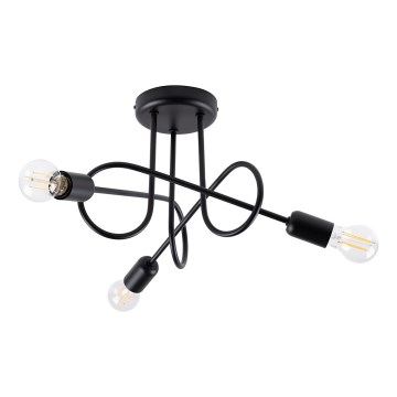 Lámpara de techo LOOP 3xE27/15W/230V negro