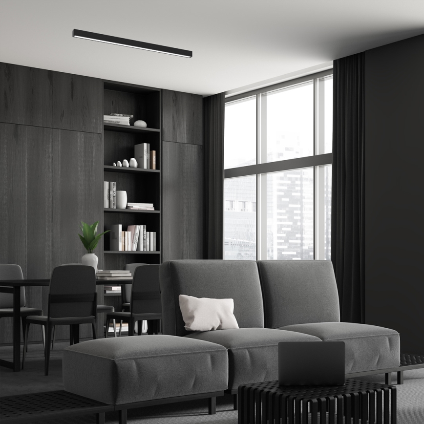 Lámpara de techo LUNGO T8 1xG13/18W/230V negra