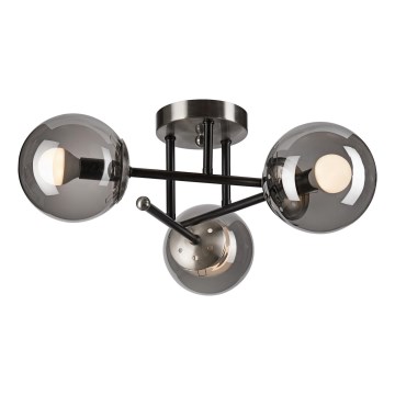 Lámpara de techo MALENA 3xE14/5W/230V negro/gris