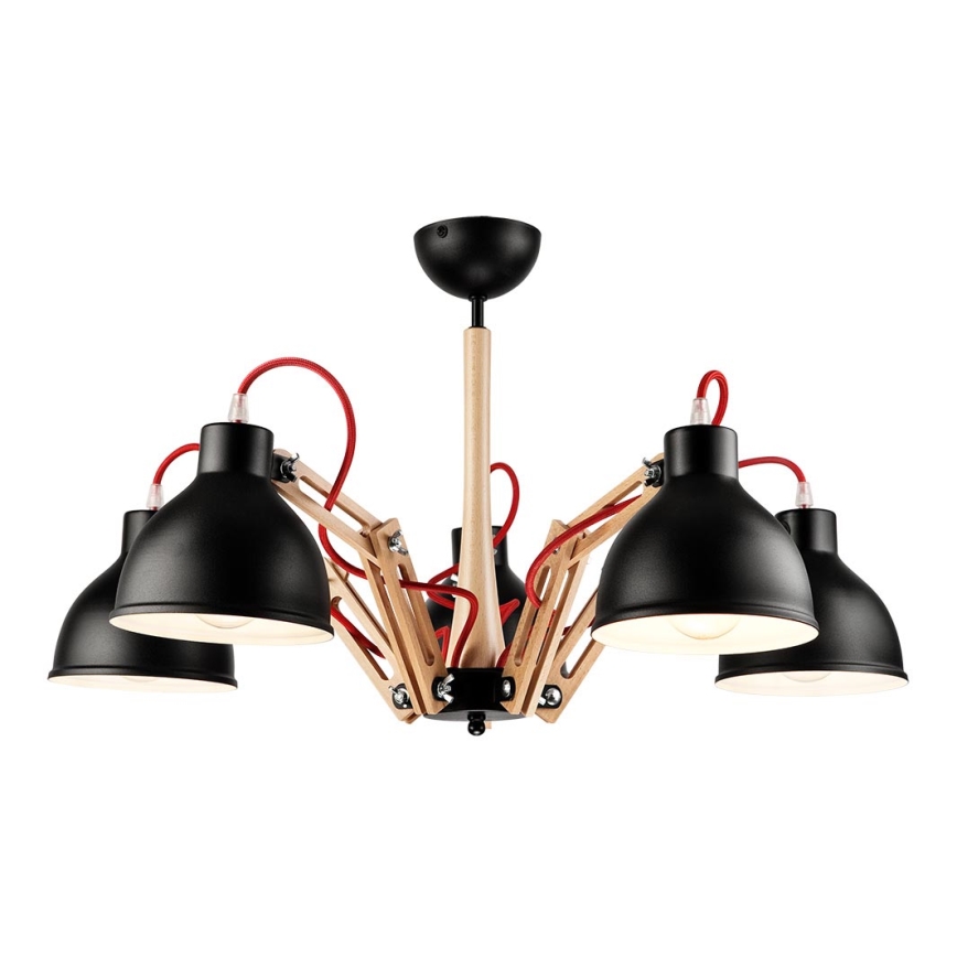 Lámpara de techo MARCELLO 5xE27/60W/230V haya