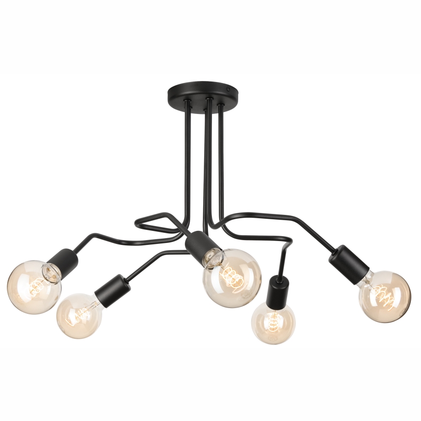 Lámpara de techo MATYLDA 5xE27/60W/230V negro