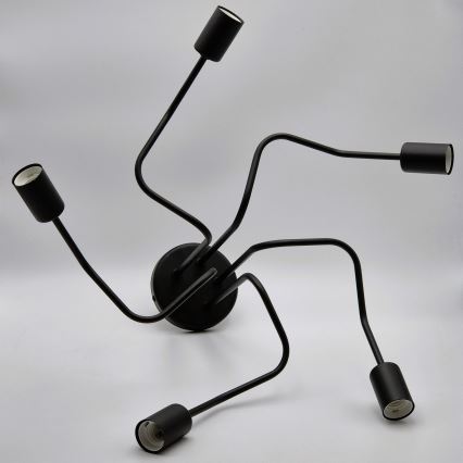 Lámpara de techo MATYLDA 5xE27/60W/230V negro