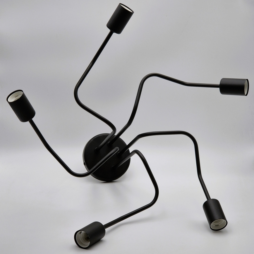 Lámpara de techo MATYLDA 5xE27/60W/230V negro