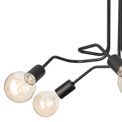 Lámpara de techo MATYLDA 5xE27/60W/230V negro