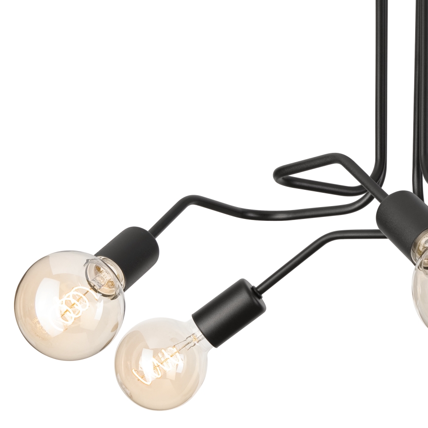 Lámpara de techo MATYLDA 5xE27/60W/230V negro