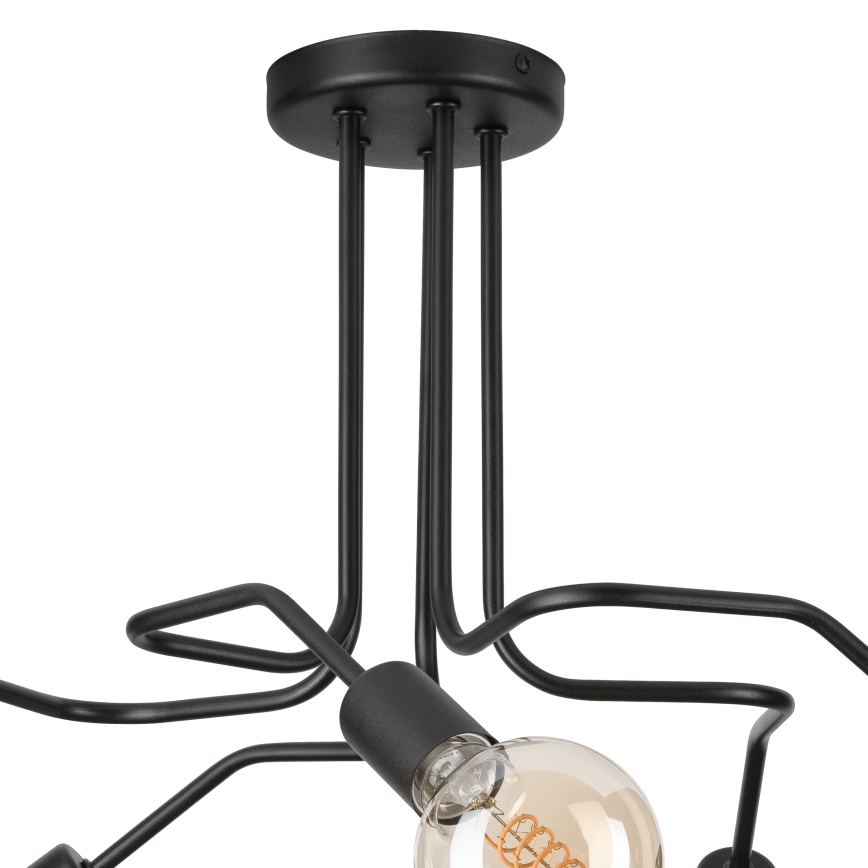 Lámpara de techo MATYLDA 5xE27/60W/230V negro
