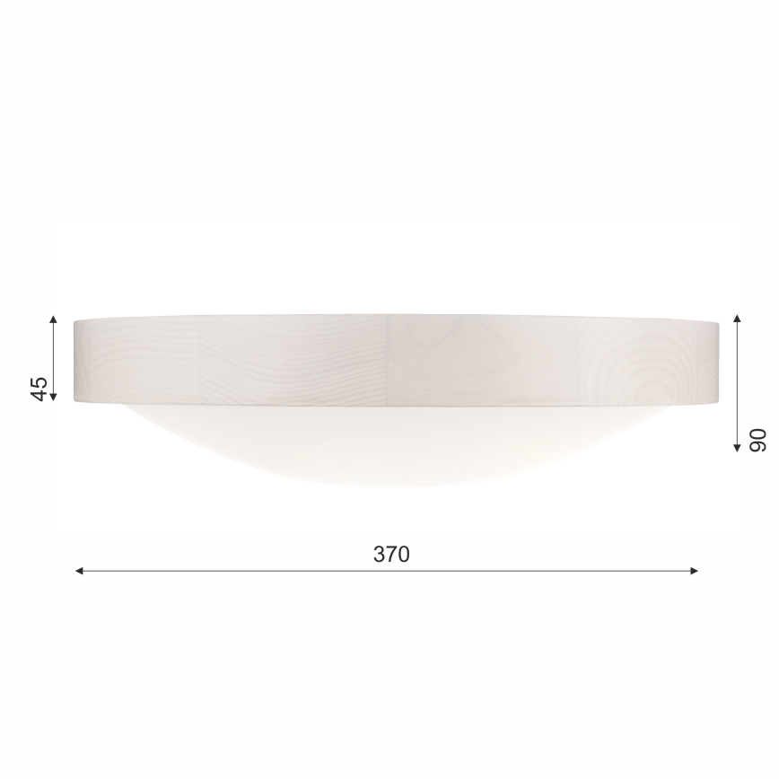 Lámpara de techo MEDA 2xE27/60W/230V pino