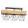 Lámpara de techo MENTON 3xE27/15W/230V negro/marrón/roble