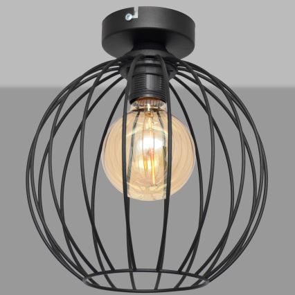 Lámpara de techo MERCURE 1xE27/15W/230V diámetro 24 cm negro