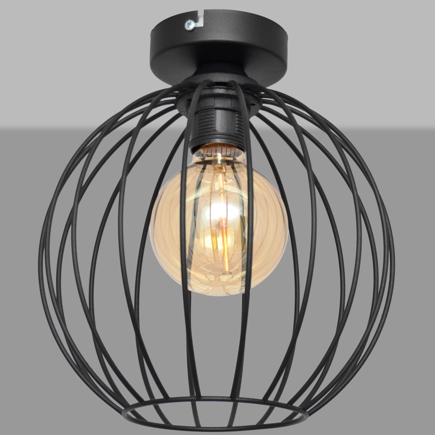 Lámpara de techo MERCURE 1xE27/15W/230V diámetro 24 cm negro