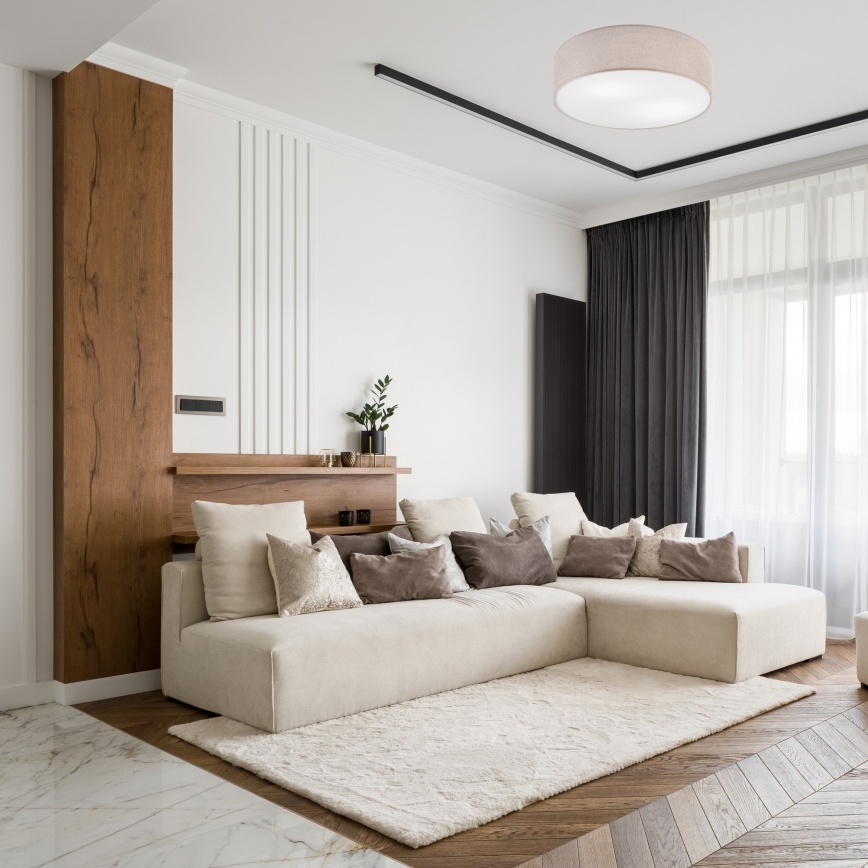 Lámpara de techo MONTE 2xE27/60W/230V beige