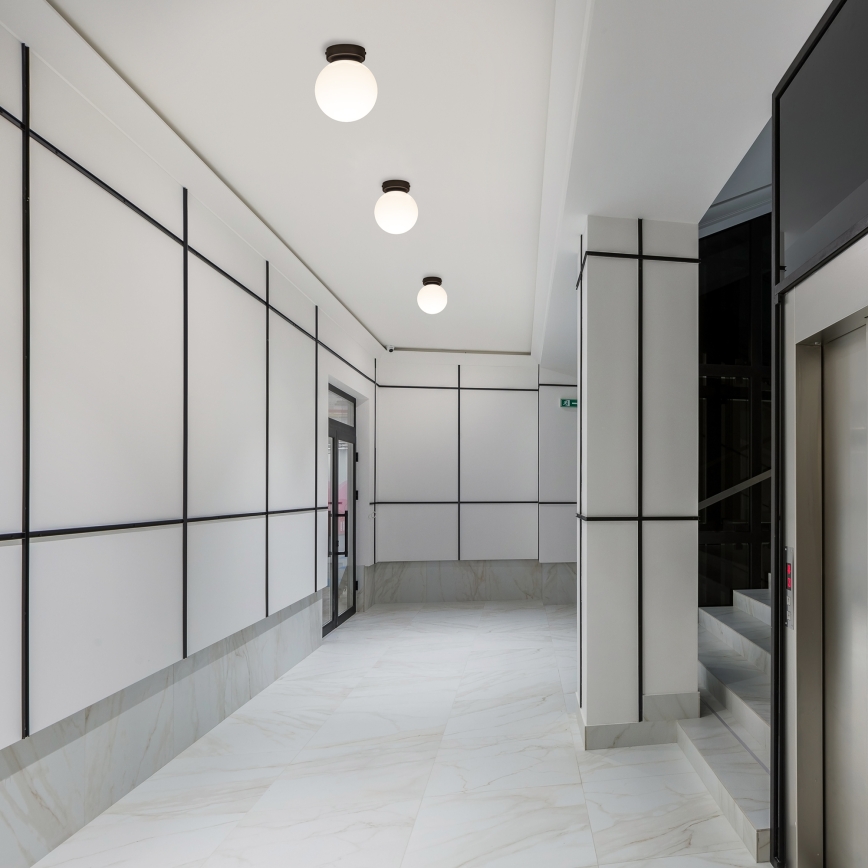 Lámpara de techo MOONLIGHT 1xE27/15W/230V Ø 16 cm negra