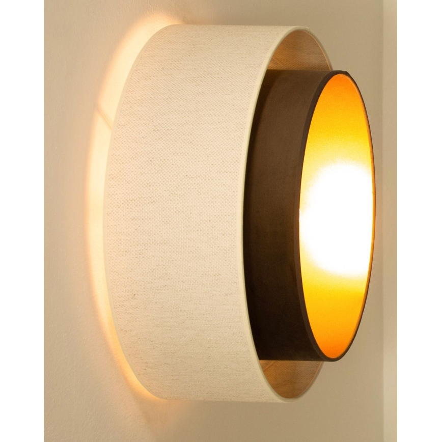 Lámpara de techo NATIA 1xE27/60W/230V Ø 45 cm blanca/marrón