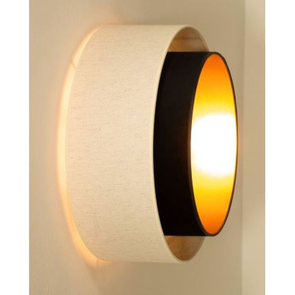 Lámpara de techo NATIA 1xE27/60W/230V Ø 45 cm blanco/negro