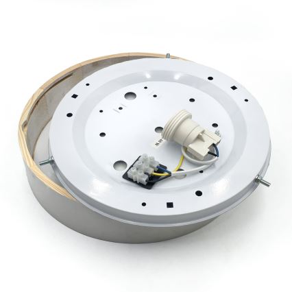 Lámpara de techo NATURAL 1xE27/15W/230V Ø 27,5 cm pino/blanco