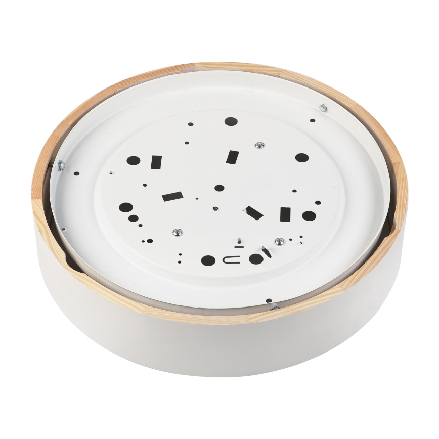 Lámpara de techo NATURAL 3xE27/15W/230V Ø 37,5 cm pino/blanco