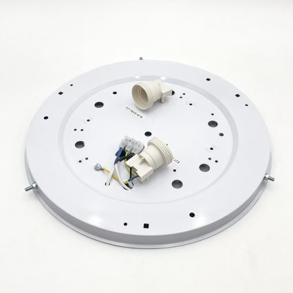 Lámpara de techo NATURAL 3xE27/15W/230V Ø 37,5 cm pino/blanco