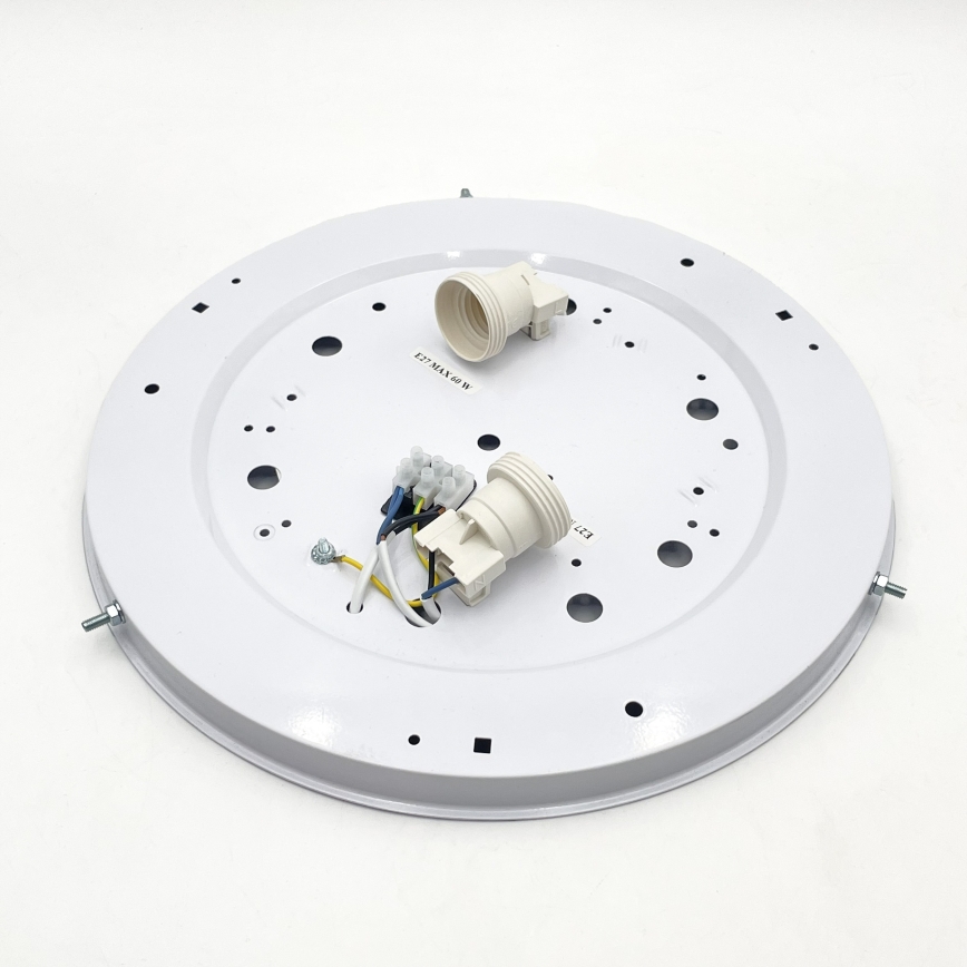 Lámpara de techo NATURAL 3xE27/15W/230V Ø 37,5 cm pino/blanco