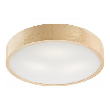 Lámpara de techo NATURAL 3xE27/60W/230V, diámetro 47,5 cm, madera de pino