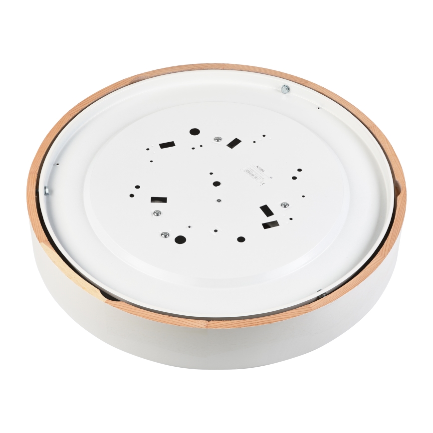 Lámpara de techo NATURAL 5xE27/15W/230V Ø 47,5 cm pino/blanco