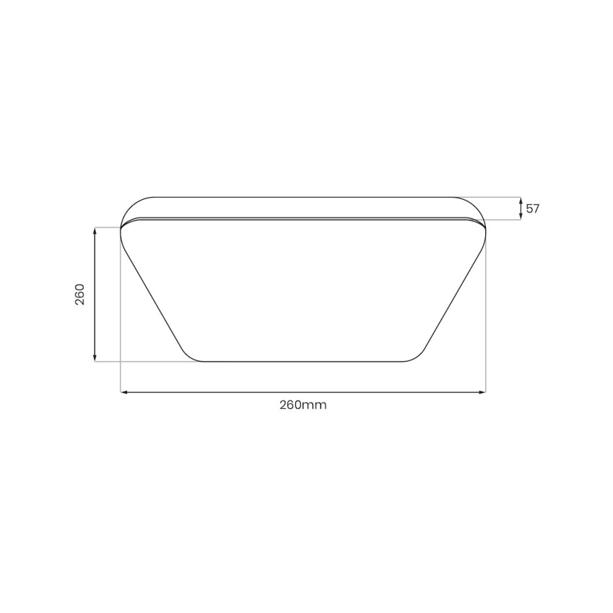 Lámpara de techo NEMO LED/11W/230V 26x26 cm negra