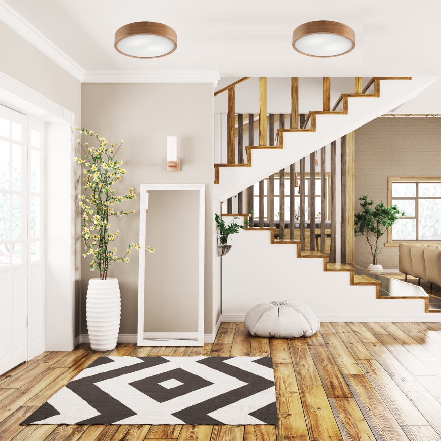Lámpara de techo OAK 2xE27/60W/230V roble ? 37,5 cm