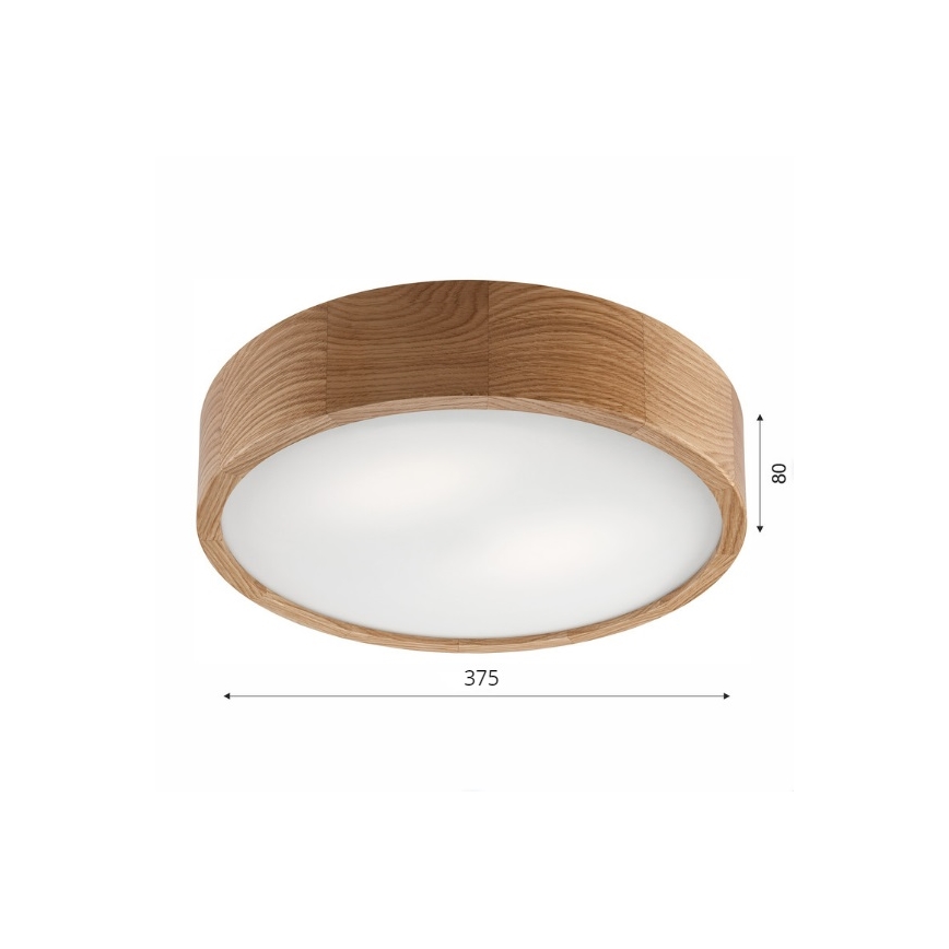 Lámpara de techo OAK 2xE27/60W/230V roble ? 37,5 cm