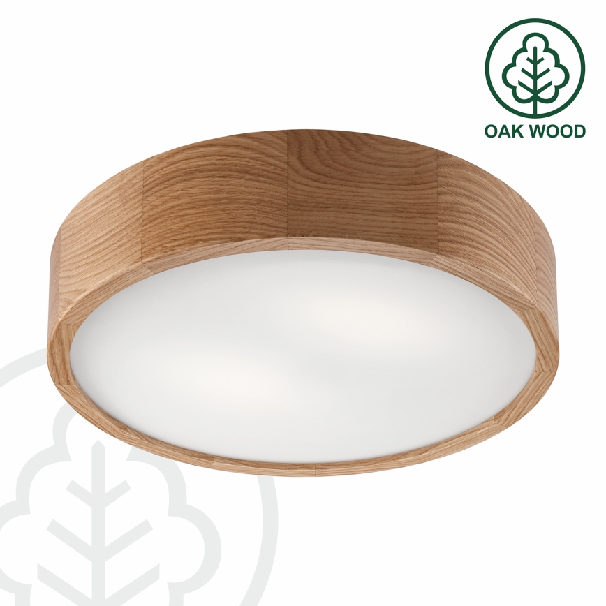 Lámpara de techo OAK 2xE27/60W/230V roble ? 37,5 cm