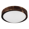 Lámpara de techo OAK SLIM 1xE27/15W/230V Ø 27 cm roble/marrón oscuro